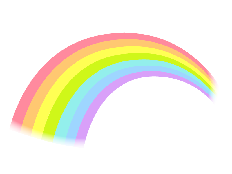 遠近感のある虹のイラスト ぱすてる Kidsイラスト素材